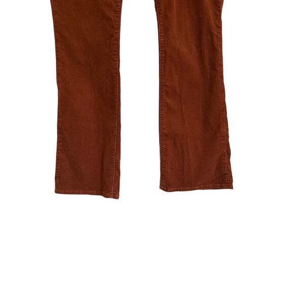 Lands’ End Corduroy Mid Rise Boot Cut Burnt Orange Brown Pant Sz 14 - Picture 3 of 7